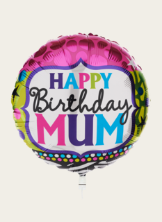 Ballon Happy Birthday Mum Multi