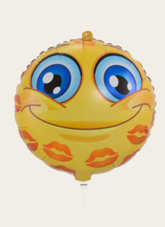 Ballon Emoji Kusjes Geel