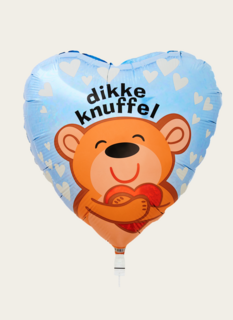 Ballon Hart Dikke Knuffel Blauw