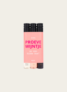 Een proevewijntje en een dikke kus