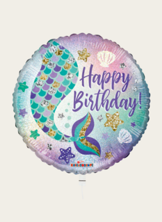Ballon Happy Birthday Zeemeermin Multi