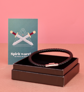 Uchu Leren Armband Warrior Zwart Uchu Leren Armband Warrior Zwart
