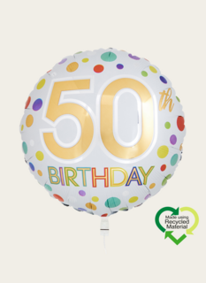 Ballon 50 Birthday Multi Eco