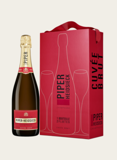 Geschenkset Piper-Heidsieck Brut + 2 glazen