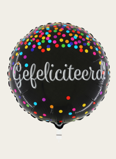Ballon Gefeliciteerd Confetti
