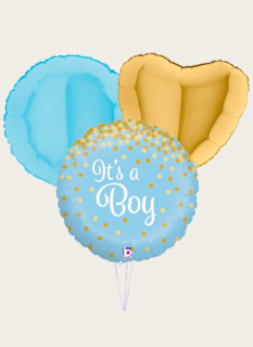 Ballonnentros It is a Boy Blauw Goud Ballonnentros It is a Boy Blauw Goud