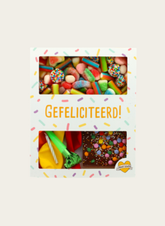 Brievenbus Snoep Cadeau Mix Gefeliciteerd!