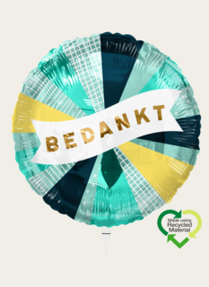 Ballon Bedankt Blauw Eco