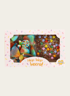 Brievenbus Snoep en Chocolade Hiep Hiep Hoera!