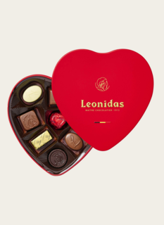 Leonidas Chocolade Bonbons Hartendoos 9 stuks Leonidas Chocolade Bonbons Hartendoos 9 stuks