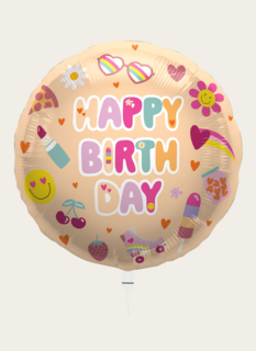 Ballon Happy Birthday Girlz Multi