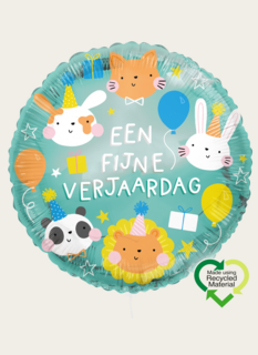 Ballon Een Fijne Verjaardag Dieren Multi Eco