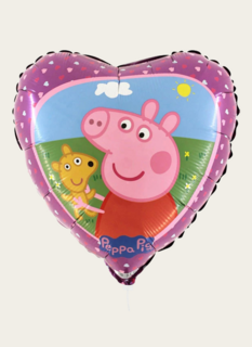 Ballon Hart Peppa Pig & Teddy Multi