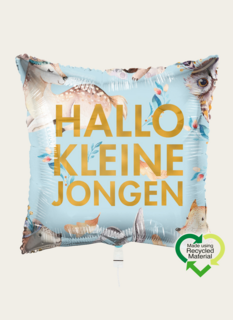 Ballon Hallo Kleine Jongen Blauw Goud Eco