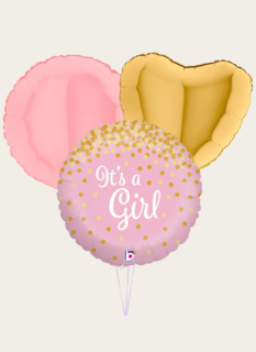 Ballonnentros It is a Girl Roze Goud Ballonnentros It is a Girl Roze Goud
